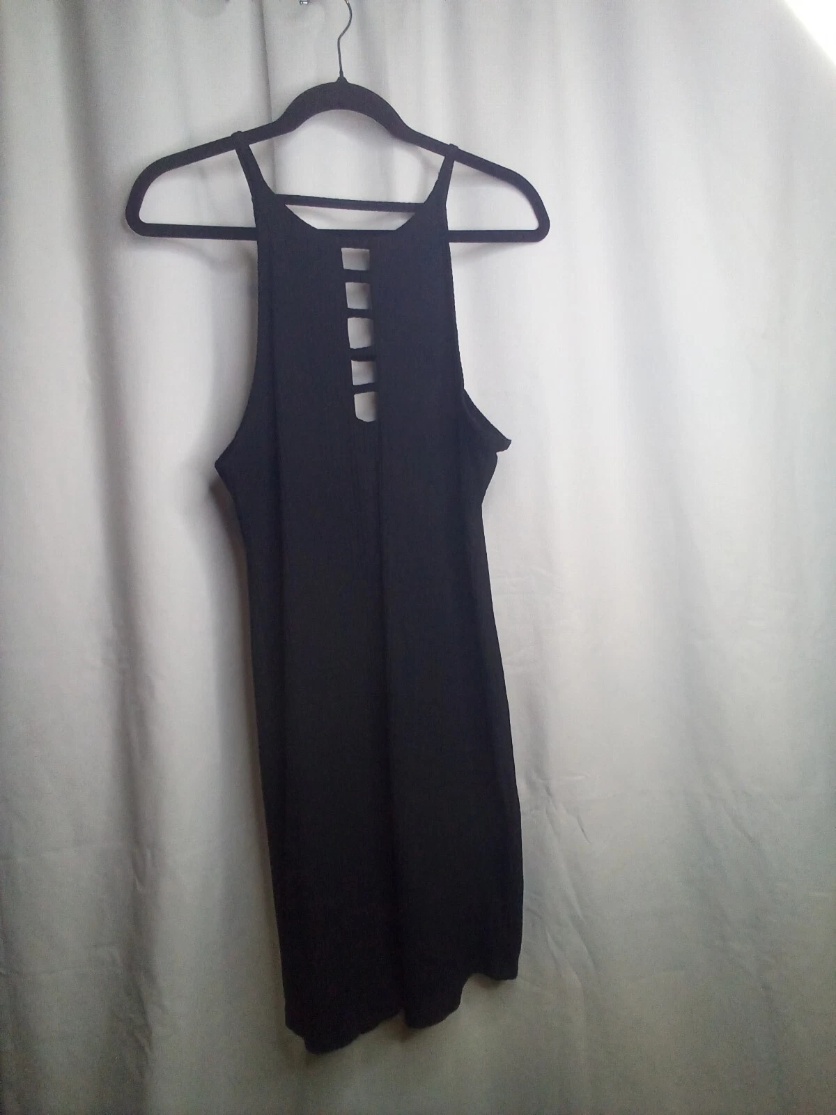 UNDERCOVER Abito sportivo Victoria L senza maniche con cinturini a costine nero