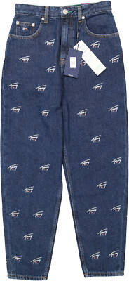 NEU! Tommy Jeans Damen 'Mom High-Rise Tapered Jean', dunkelblau, Gr. W26/L30