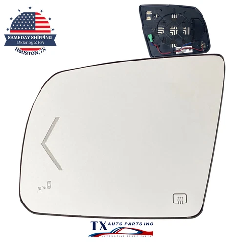 Side Mirror Glass for TOYOTA TUNDRA 2014-2017 with BSM Signal Heated Driver Side