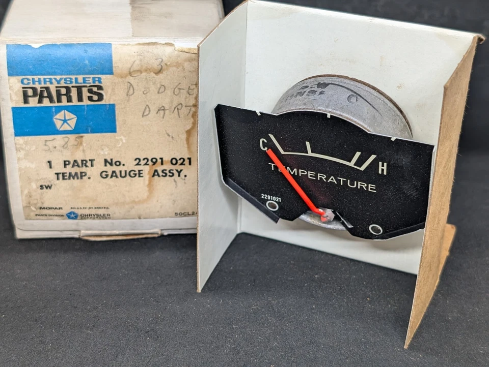Nuevo de Lote Antiguo 1963 1964 Dodge Dart indicador de temperatura tablero cuadro de instrumentos medidor Foto 2 de 4