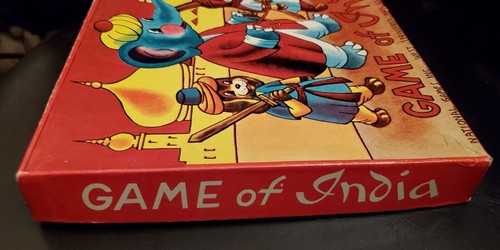 VINTAGE GAME OF INDIA PARCHEESI NATIONAL GAMES INC USA RARE 50'S Graphics - Picture 6 of 10