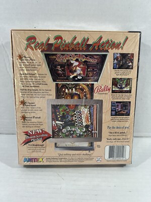 Amtex Bally Eight Ball Deluxe Pinball MS-DOS 1993 Big Box PC CD