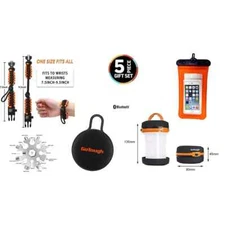 Outdoor Camping Gift Set - Speaker, Lamp, Dry Bag, Survival Bracelet, MultiTool