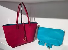 LONG&SON Women‘s PU Shopper Handbag plain style Tote Bag Ladies Holiday Bag UK