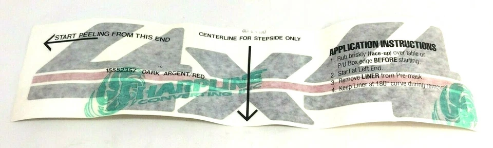 Chevrolet GMC serie K 1988-2000 carrocería plateado rojo apariencia calcomanía transferencia Foto 2 de 3