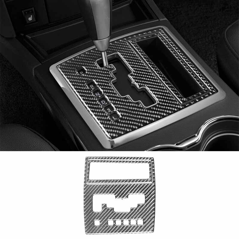 Carbon Fiber For Chrysler 300 Car Interior Automatic Gear Shift Cover Trim 2Pcs