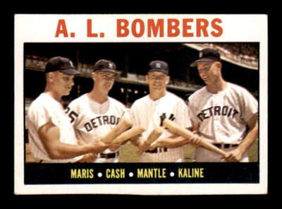 1964 Topps #331 Mantle/Kaline/Maris/Cash AL Bombers EX X3263477