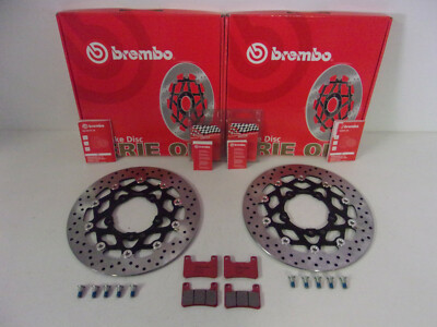 Brembo Bremsscheiben vorne + Bremsbeläge + Schrauben Suzuki GSXR 600 750 1000