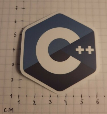   1x Sticker Aufkleber mehrfarbig Laptop Komputer Tablet Programmierer c++