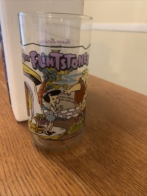 VTG 1991 The Flintstones First 30 Years ''Going To The Drive In  Hardee s Glass