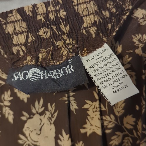 Vintage Sag Harbor Skirt Boho Floral Maxi Hippie Pleated Size Medium - Picture 4 of 6