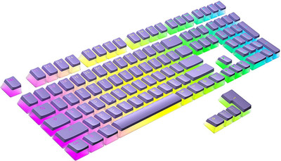 Ranked Pudding PBT Keycaps | 112 Double Shot Translucent ANSI US & ISO Layout |