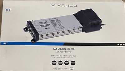Vivanco SAT Multischalter 5/8 DVB-S DVB-S2 HDTV 8 Teilnehmer