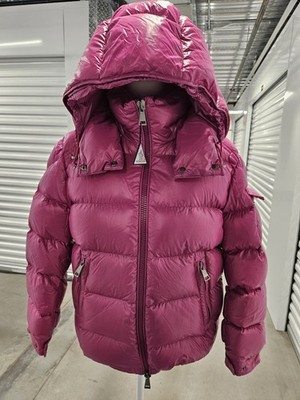MONCLER FUSTET GIUBBOTTO Hooded Down Puffer Jacket Pink Size