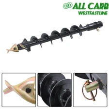 6in x 48in Auger Bit 2 inch Hex Collar Skid Steer Post Hole Digger Attachment