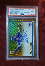 2019 Topps Chrome #RA-RM Reese McGuire RC Auto Gold WA.REF. Bluejays, PSA 9 MINT