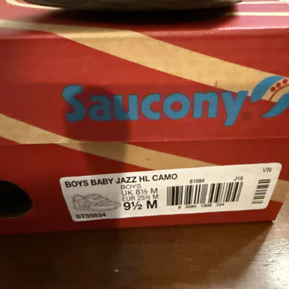Zapatillas Saucony Jazz HL Camufladas Gamuza Marrón Niño Pequeño 9.5 con CAJA  Foto 2 de 3