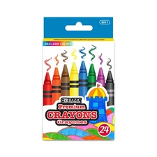 BAZIC 24 Color Premium Crayons, pack of 24