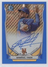 2014 Bowman Chrome Prospect Blue Refractor /150 Gabriel Ynoa #BCAP-GY Auto 0f8