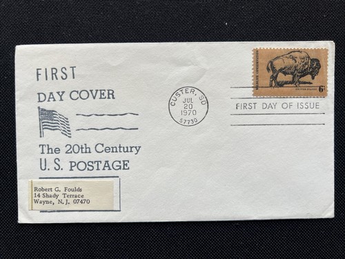 1392 Wildlife Conservation - Buffalo FDC Cachet Jul 20, 1970 Custer SD