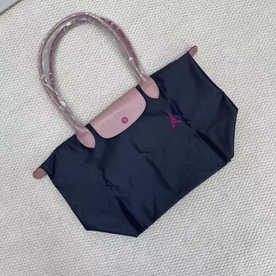 LONGCHAMP Le Pliage Eiffel Tower Tote Bag Size L Black Nylon New Limited Edition