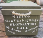St. Louis Arsenal Ammo Box - 1000 Cart. Cal. 57 or 58 Green Wood Box - Civil War