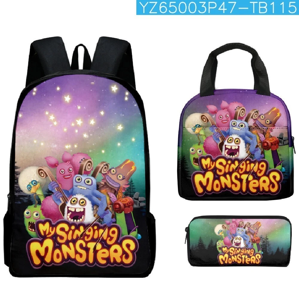 My Singing Monsters Backpack Backpack Set, Cute for Boys Girls