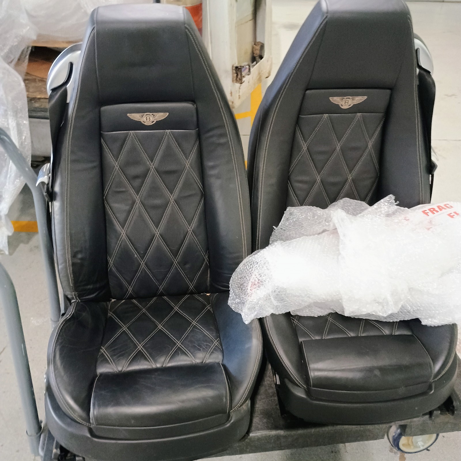  bentley continental gt black muliner seats front & rear seats fits 2004 to 2008