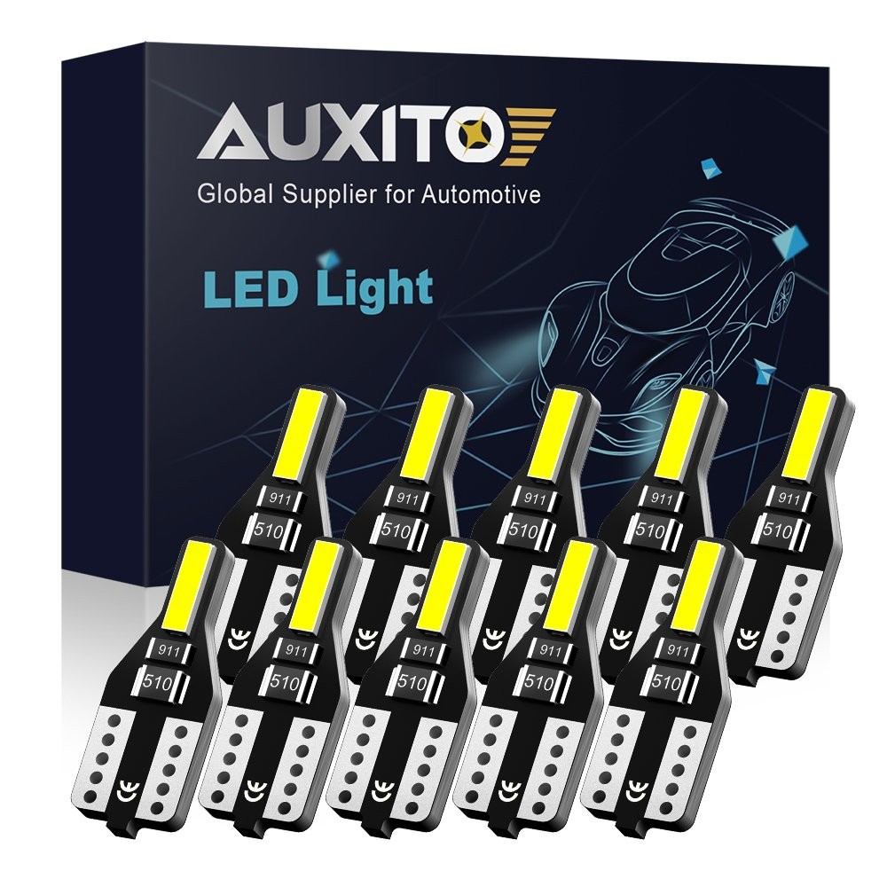AUXITO T10 168 194 2825 White LED License Plate Side Light Marker Bulb Canbus