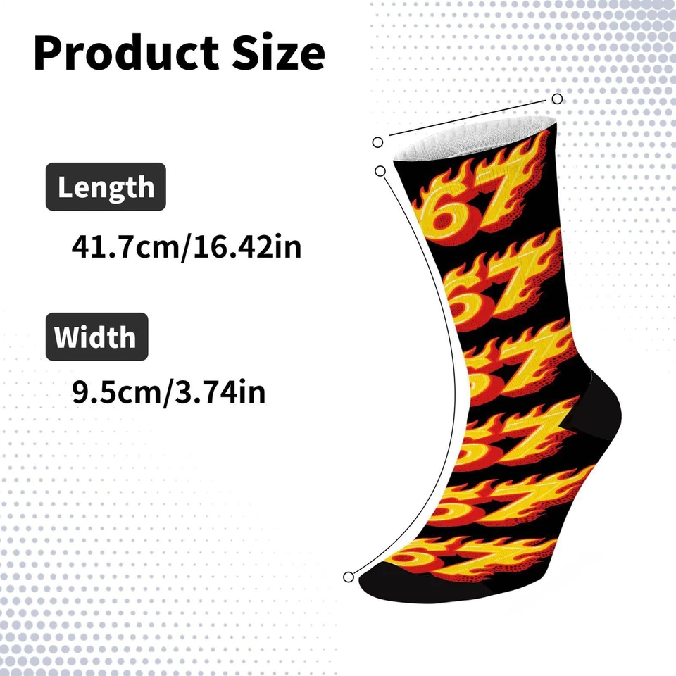 Calcetines Six Seven 6 7 Divertidos Gráficos - Calcetines Donut Crema Hielo para Hombres y Mujeres Foto 2 de 4