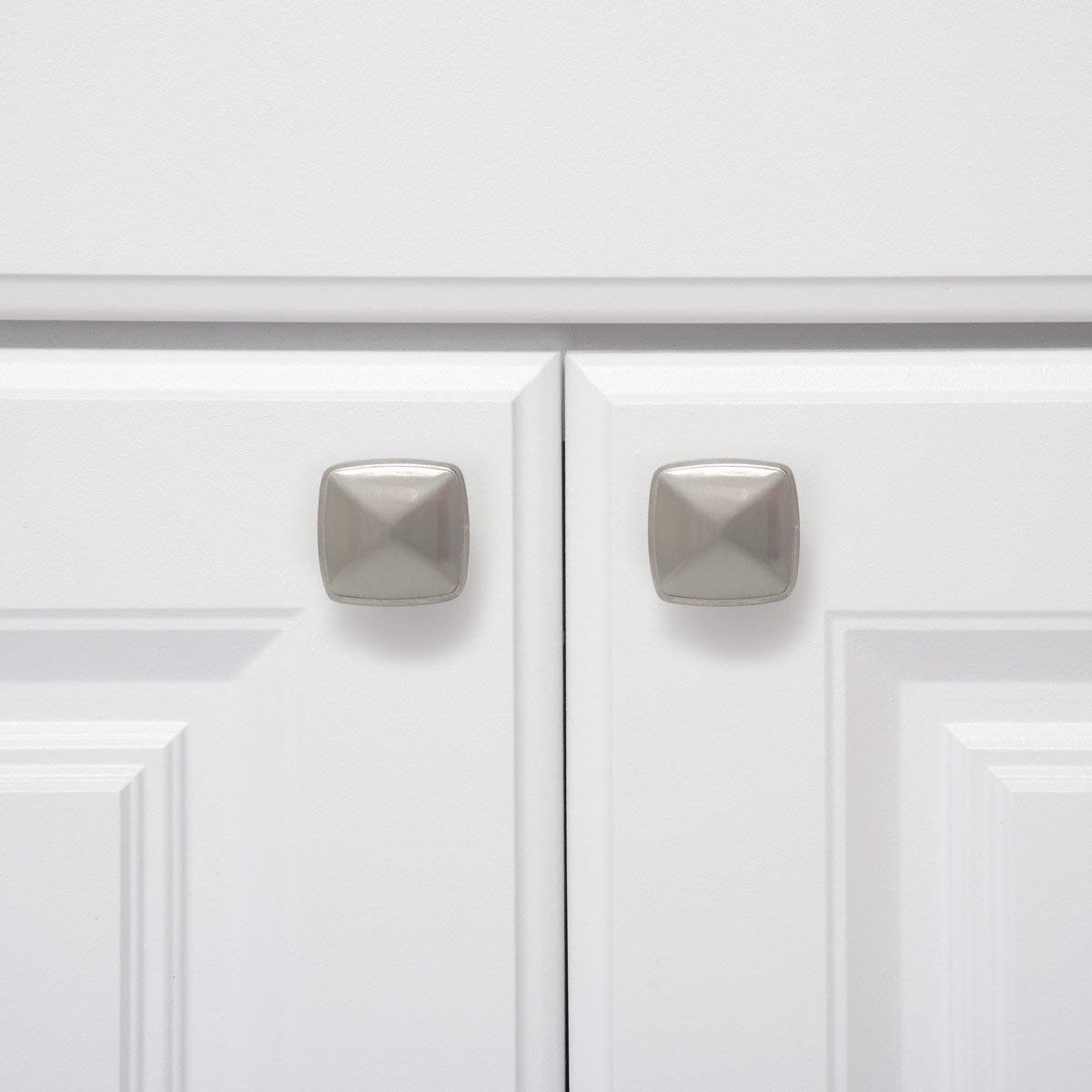 Cabinet Pull or Knob Kitchen Bathroom Brushed Nickel Modern Farmhouse Silver
