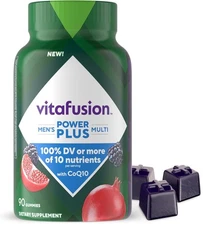 Vitafusion Power+ Men’s Multivitamin Gummies – Energy, Muscle & Immune Support