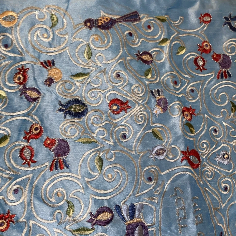 Karshi Jerusalén 1955 Textil Bordado 18”x20” Satén Elegancia Aguja-EXCELENTE Foto 3 de 4