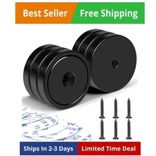 Heavy Duty Magnets with Hole 110LB Strong Neodymium Wall Mount Magnets 6 Pack