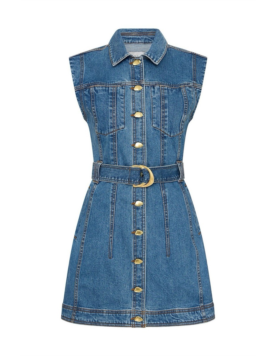 white christmas dresses Aje - Dione Denim Black Dress (Size 12) – Goldie's