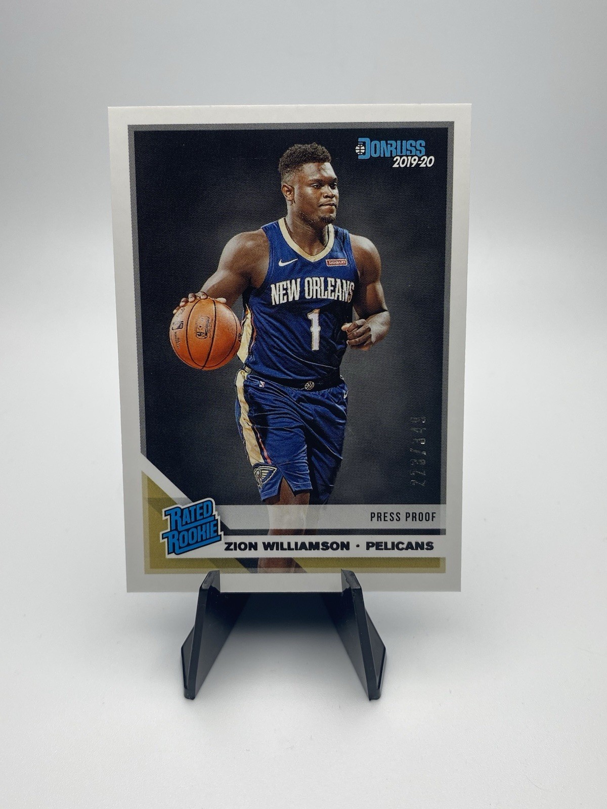 2019 Panini Donruss Rated Press Proof Silver /349 Zion Williamson #201 Rookie RC