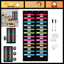 24 Pocket Wall File Organizer - Hanging Storage Chart for Classroom  Office