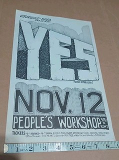 Nov 12 1971 Yes From England Okc Fairgrounds Flyer Concert Poster Vintage