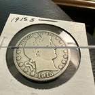 1915 S Barber 90% Silver Half Dollar 50c US Coin