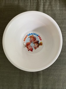 Plastic Kellogg's Bowl "Rice Krispie - Snap, Crackle, Pop"