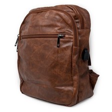 Zaino marrone uomo donna grande capiente lavoro zainetto ufficio vintage viaggio