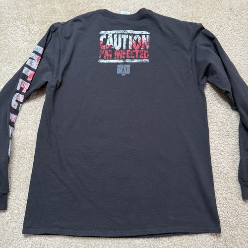 2014 Walking Dead TV Televison Grafikdruck Langarmshirt schwarz Zombie Gr. L - Bild 4 von 10