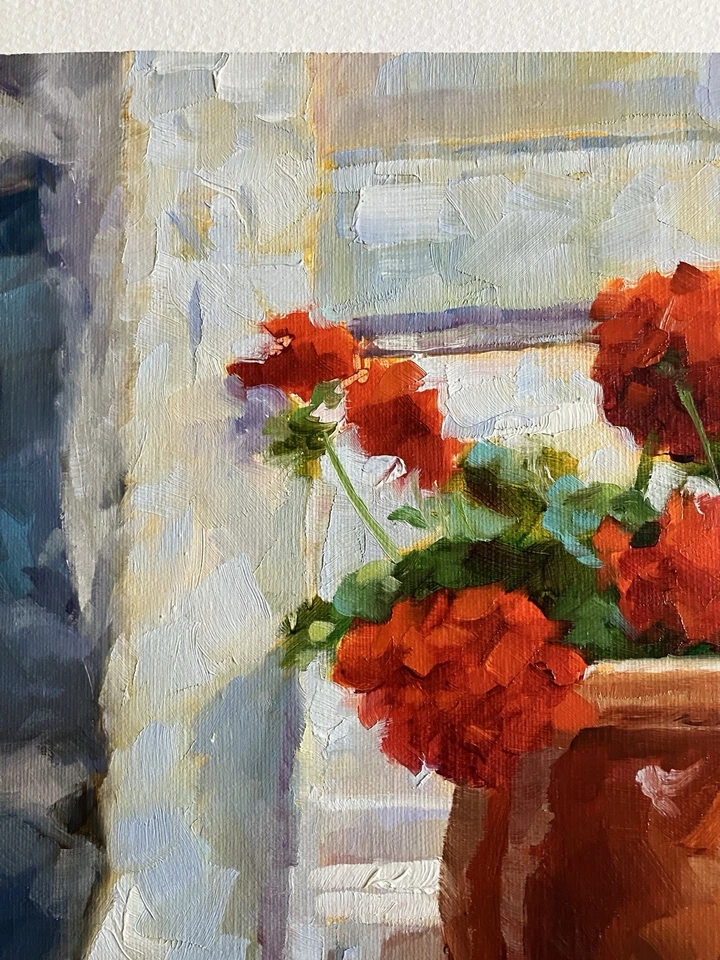 Obra de arte original en óleo sobre panel de archivo firmada por el artista enmarcada en U Foto 4 de 4