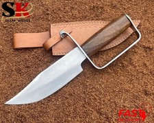 Custom Handmade Carbon Steel D-Guard Bowie Knife Hunting Camping Knife