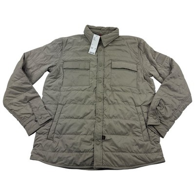 Alpha Industries Taupe Snap Up Jacket Polyester Nylon Shell Cotton Men's Large