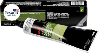 08008 Black Super Weatherstrip Adhesive Tube - 5 Oz. - Case of 6
