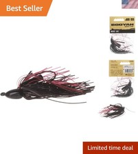 Black/Red Boo Jig Bass Lure with Weed Guard - Proven Big Fish Catcher