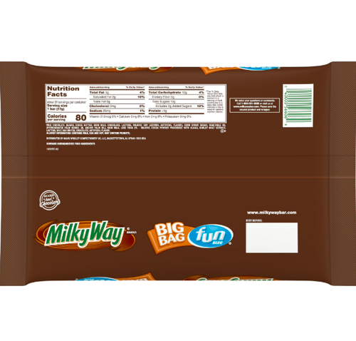 Milky Way Fun Size Milk Chocolate Candy Bars , 18.47 oz Bag - Free Shipping NEW - Picture 8 of 11