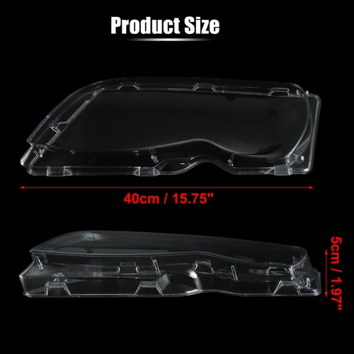 Car Front Headlight Headlamp Lense Clear Lens Cover Cap PC Shell for BMW E46 ... - Picture 3 of 6