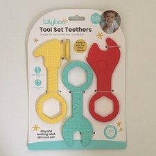 Baby Silicone Teethers Set of 3 Tool Shaped Teething Sore Gum Relief Easy Grip